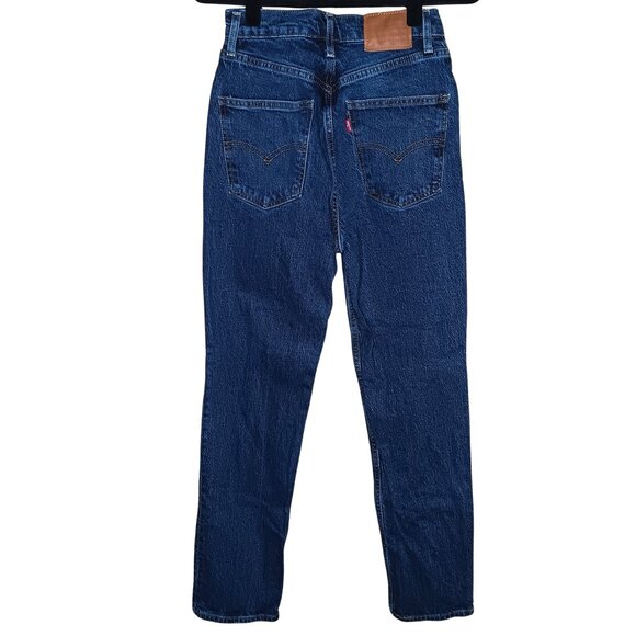 Levi's 70s High Slim Straight 25 Like New Dark Wash XS 0 - Picture 2 of 5